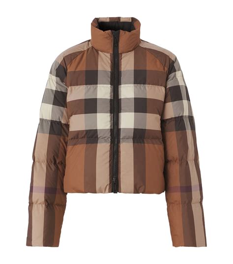 2015 16 winter burberry down jacket|burberry check cropped puffer jacket.